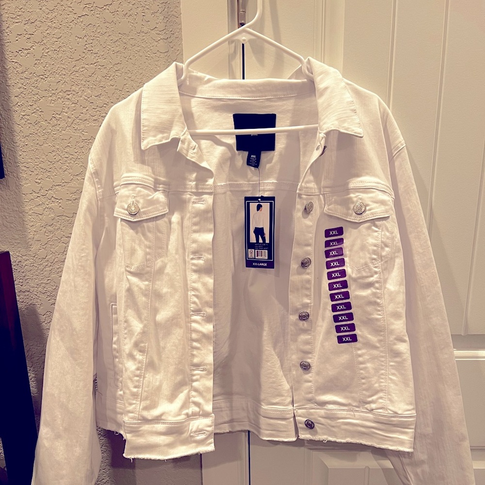 Nine West White Denim Jacket